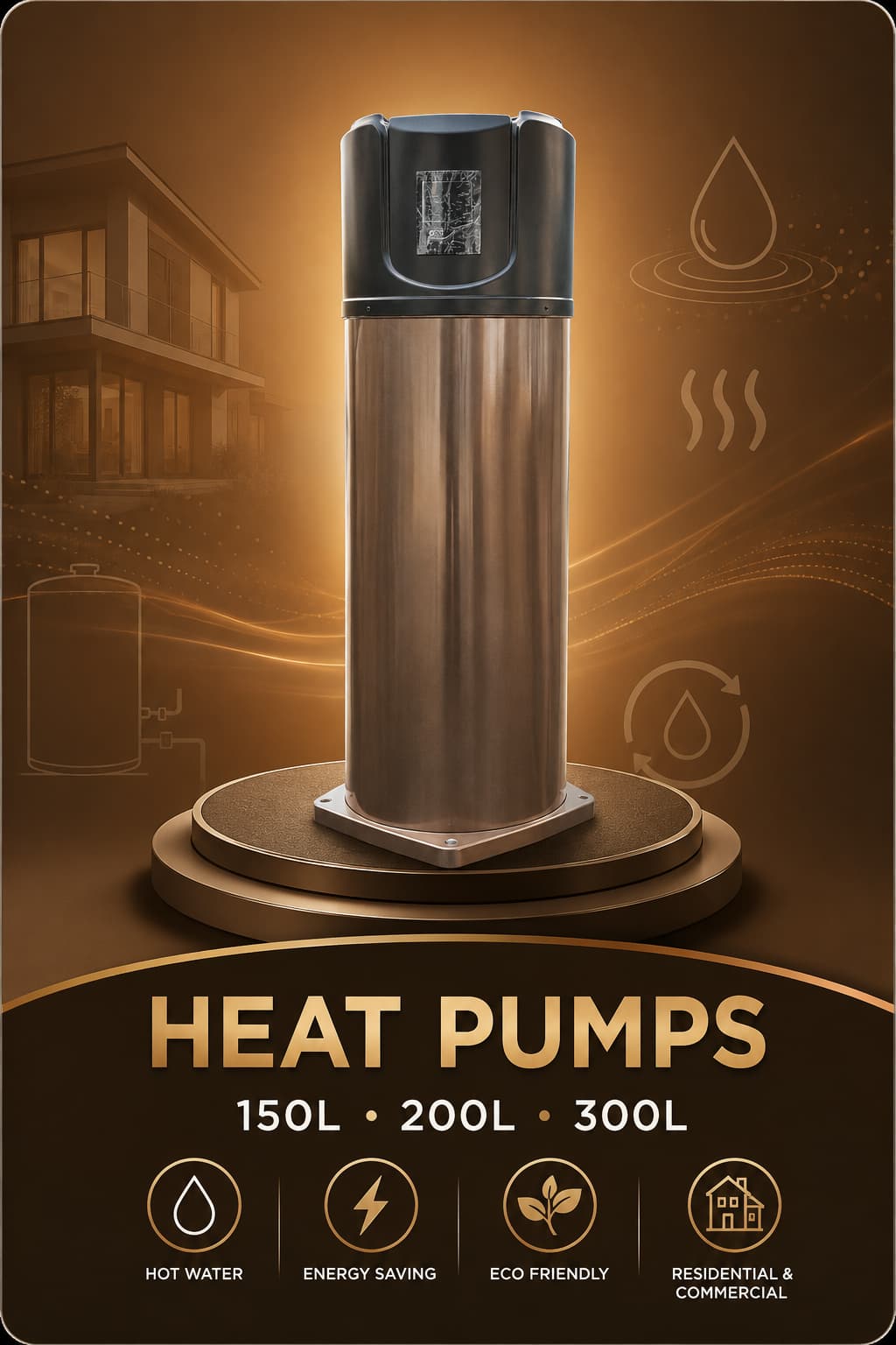 Energy efficient heat pumps for heating and cooling
